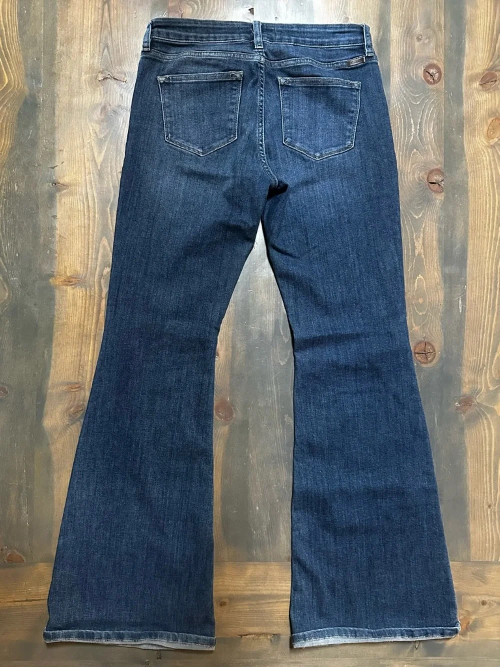 KanCan Women's Dark Blue Flare Jeans - Picture 2 of 4